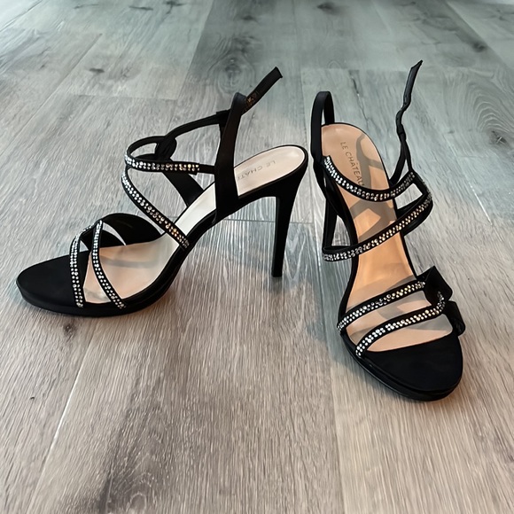 Black Sparkle High Heels - Picture 3 of 4